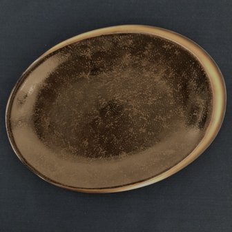 Oval plate black/bronze