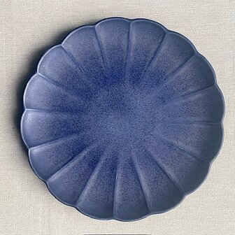 Flower Blue plate 28 cm [RENTAL]